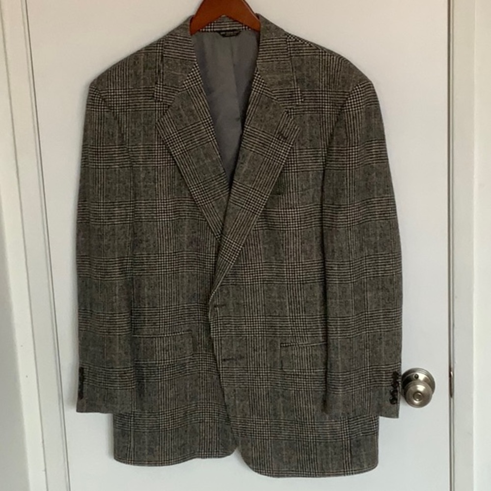 Glen Plaid 100% Camel Hair Sport Coat